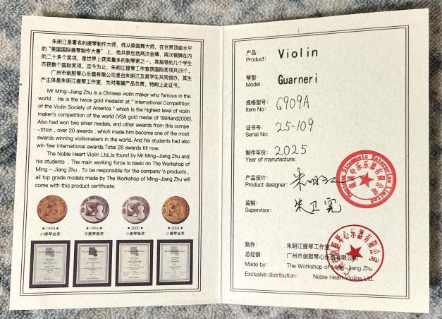 Ming-Jiang Zhu Violin - Model 909 (#109)